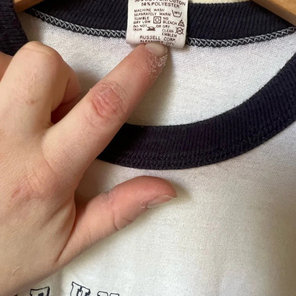 Vintage 1970s Russell Athletic Yale Swimming Tee, size M - Picture 6 of 6